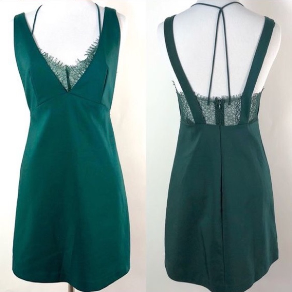 Lace-detailed cocktail dress